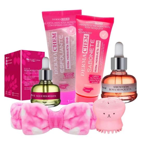 Imagem de Kit cuidados faciais pele com óleo rosa mosqueta kit completo de Skin care