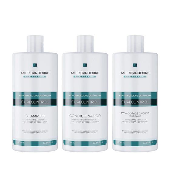 Imagem de Kit Curl Control Linha Cachos American Desire 3x 1000ml