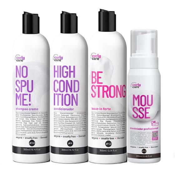 Imagem de Kit Curly Care com Be Strong e Mousse (4 Itens)