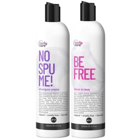 Imagem de Kit Curly Care Shampoo No Spume E Be Free 2X300Ml