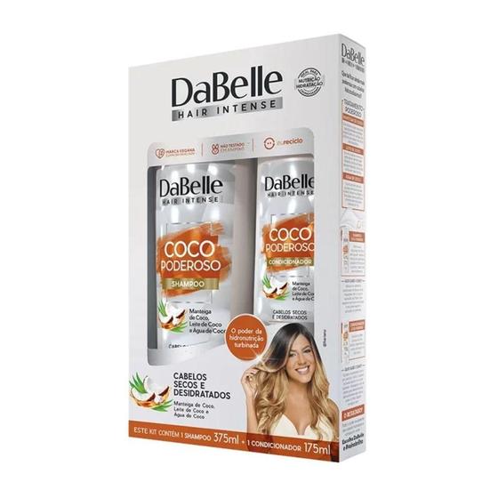 Imagem de Kit Dabelle Shampoo 375Ml + Cond 175Ml Coco Poderoso