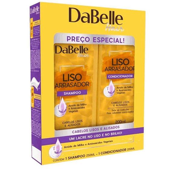 Imagem de Kit Dabelle Shampoo   Condicionador Liso Arrasador