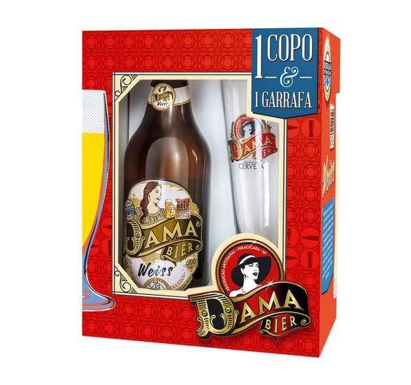 Imagem de Kit  Dama Bier Weiss 600Ml Com Copo Dama Bier 300Ml