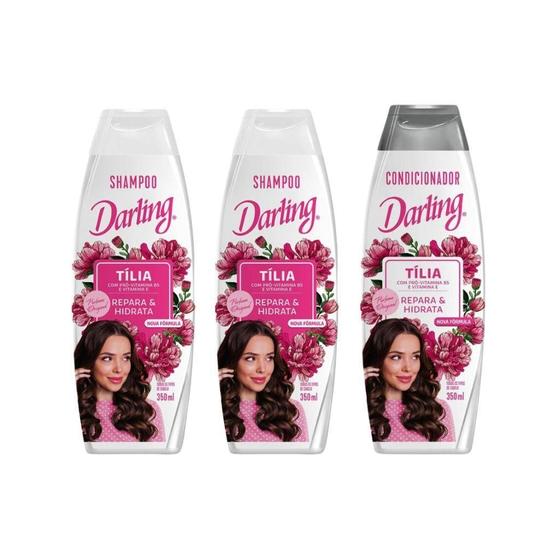 Imagem de Kit Darling Tilia 2 Shampoos 350Ml + 1 Condicionador 350Ml