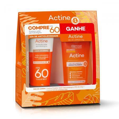 Imagem de Kit Darrow Actine Proteção Solar com Cor 40g + Limpeza 40g
