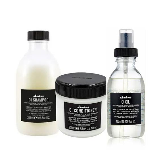 Kit Davines Oi Shampoo + Condicionador + Oi Oil 135ml Kit de