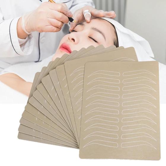 Imagem de Kit de 10 Peles de Silicone para Treinamento de Microblading de Sobrancelha