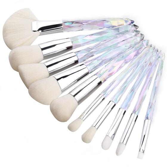 Imagem de Kit de 10 Pincel de Maquiagem Kingtree - Cerdas Sintéticas Premium para Base, Blush, Corretivo e Sombra