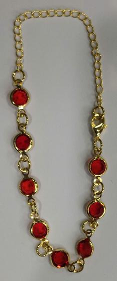 Imagem de Kit De 10 pulseira Feminino com pedrinha Folheado