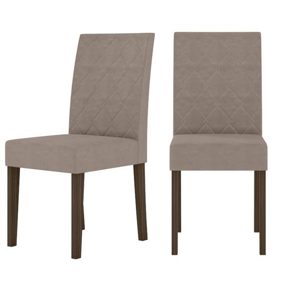 Imagem de Kit de 2 Cadeiras Jade com Tecido em Suede Bordado