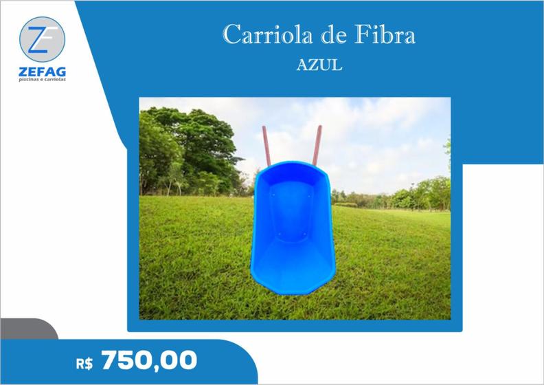 Imagem de Kit de 2 Carriolas de Fibra nas Cores Azul e Amarela