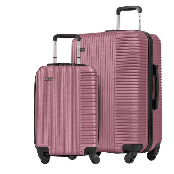 Imagem de Kit De 2 Malas Para Viagem Bordo 10Kg + M 23Kg Classy Rose