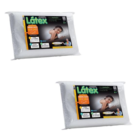 Imagem de Kit de 2 Travesseiros Formato Cervical - Com Capa Removível