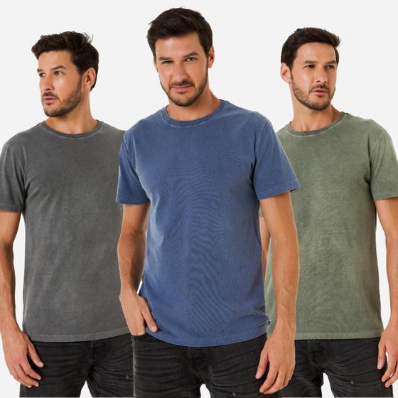 Imagem de Kit de 3 Camisetas Estonadas PREMIUM