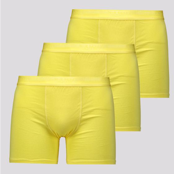 Imagem de Kit de 3 Cuecas Boxer Lupo Elastic Soft Amarela