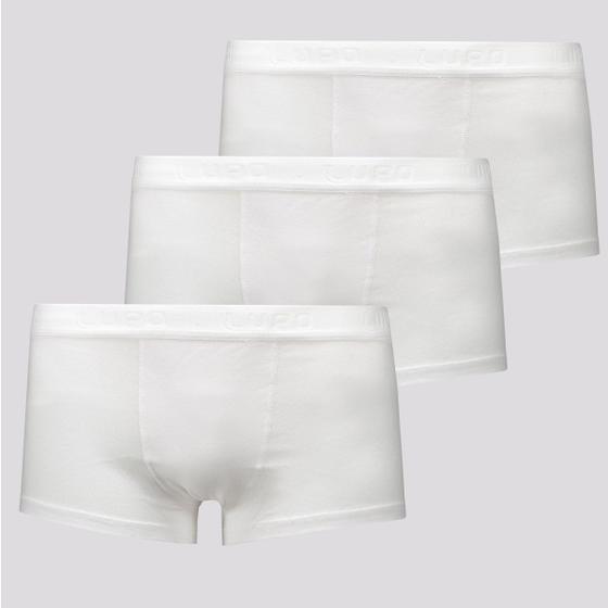 Imagem de Kit de 3 Cuecas Lupo Algodão Com Elastano Branca