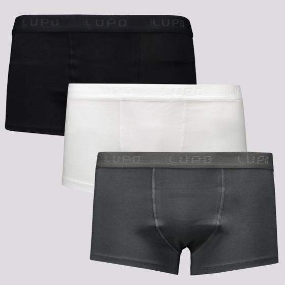 Imagem de Kit de 3 Cuecas Lupo Algodão Com Elastano