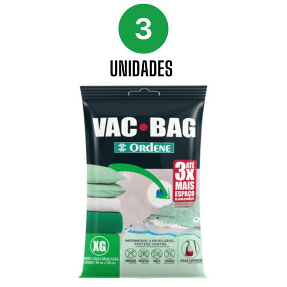 Imagem de Kit de 3 Sacos Plásticos Vag Bag Extra Grande 80x100 cm 