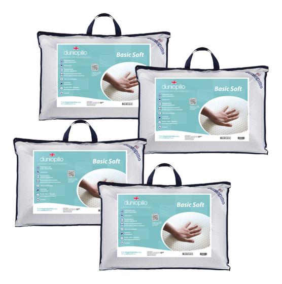 Imagem de Kit de 4  Travesseiros Basic Soft - Látex Talalay
