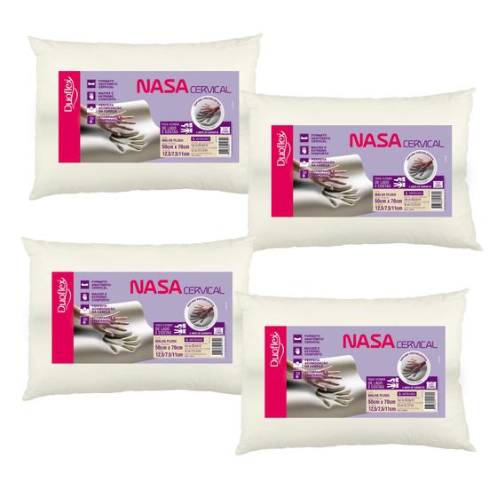 Imagem de Kit de 4 Travesseiros Nasa Cervical - Capa com Zíper