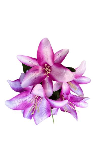 Imagem de Kit De 5 Buquês Cores Novas De Lírio Artificial Com 5 Flores