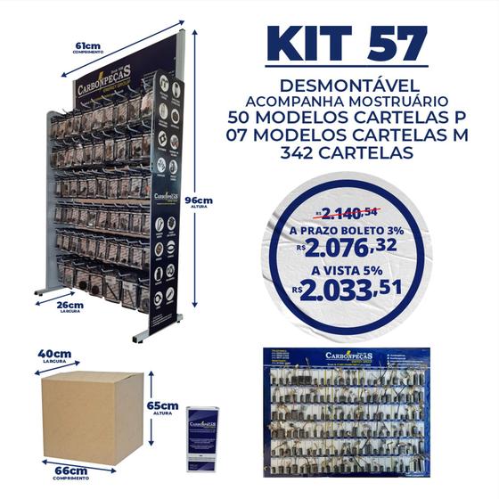 Imagem de Kit de 57 modelos de escovas + acessórios