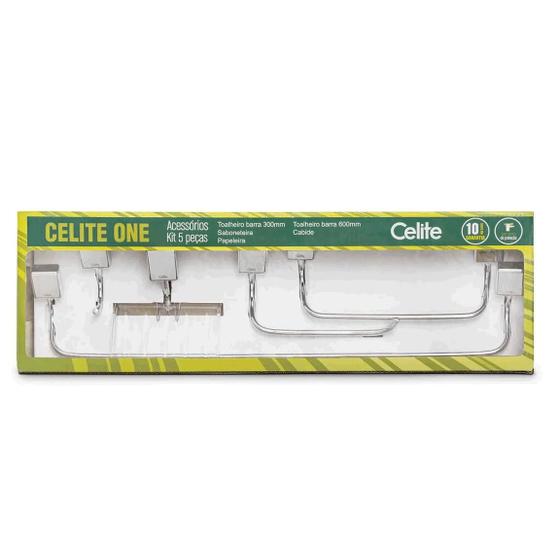 Imagem de Kit De Acessorios Com 5 Peças Suite Cromado - Celite