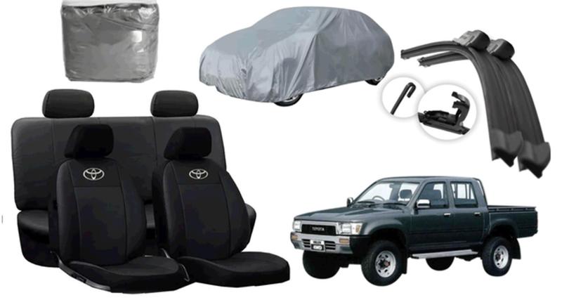 Imagem de Kit de Acessórios Hilux 91-03: Capa de Couro + Capa de Cobrir + Limpador de Parabrisa de Confiança