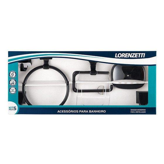 Imagem de Kit de Acessórios Lorenzetti 2000 F24 Linha Attic Quadra Com 5 Peças