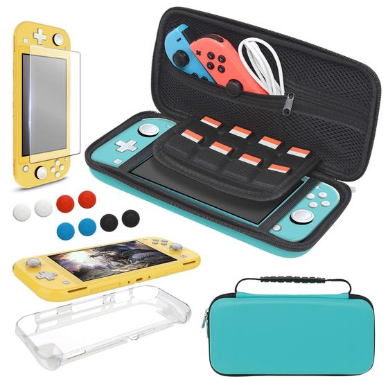 Kit de Acessórios Nintendo Switch Lite: Estojo de Transporte + Capa TPU Imagem de Kit de Acessórios Nintendo Switch Lite: Estojo de Transporte + Capa TPU