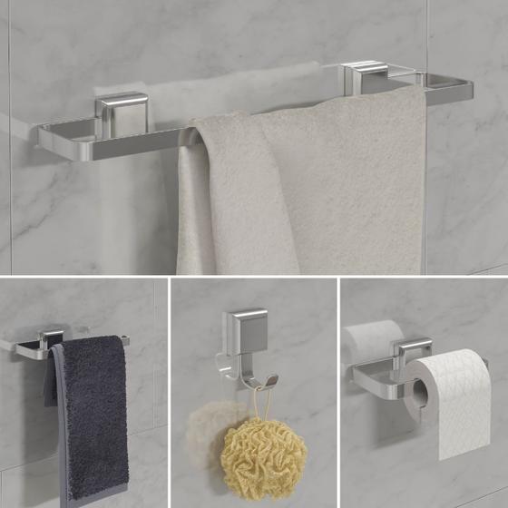 Kit De Acessórios Para Banheiro 4 Peças Luxo Menor preço em Kit De Acessórios Para Banheiro 4 Peças Luxo