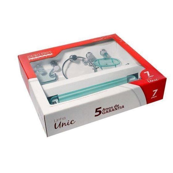Imagem de Kit de Acessórios para Banheiro Ouro Fino Unic 7 Peças