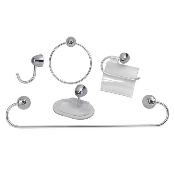 Imagem de Kit de Acessórios Para Banheiro Samba com 5 Peças Cromado JKSC Japi