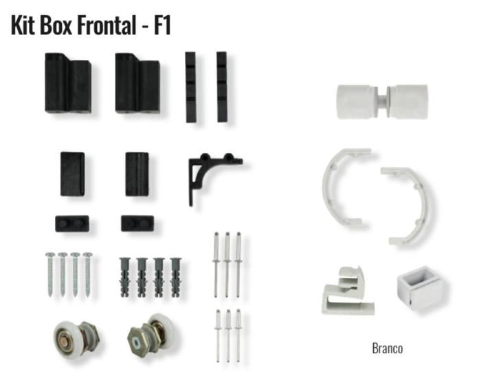 Imagem de Kit De Acessórios Para Box de Vidro 8mm Frontal Várias Cores