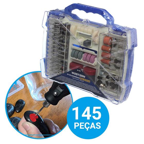 Imagem de Kit De Acessórios Para Micro E Mini Retífica Com 145 Peças