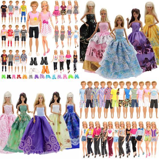 Kit De Acessórios Roupas Para Boneca Barbie e Ken - Sheilinha Confecção ...