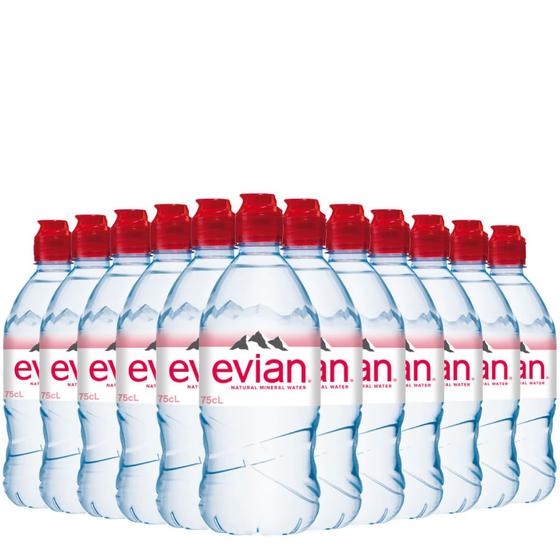 Imagem de Kit de Água Evian Pet 750ml Sem Gás Com 12 Unidades
