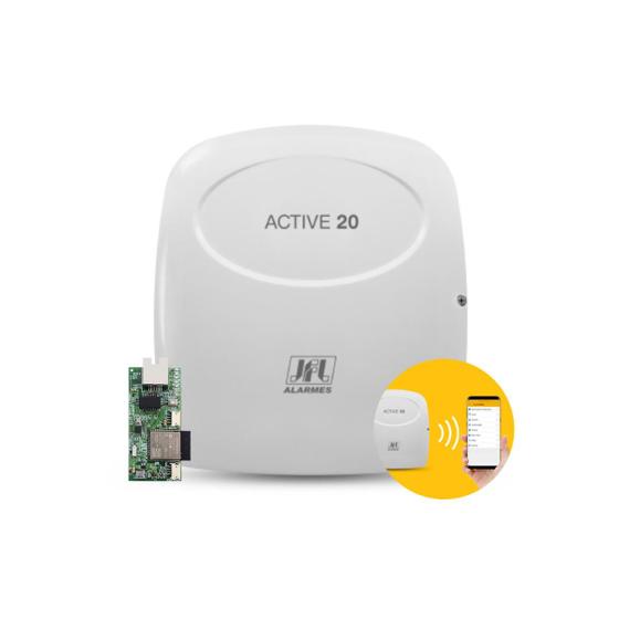 Imagem de Kit De Alarme Active 20 Com Modulo Ethernet Me-05 Jfl