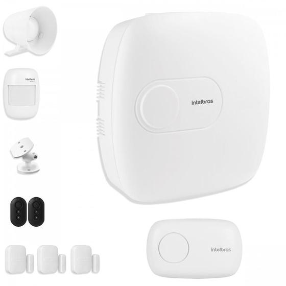 Kit de Alarme Intelbras AMT 1016 NET com 04 Sensores Monitorada via