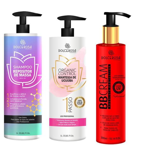 Imagem de Kit De Alisamento Orgânico, Shampoo, Progressiva E Bb Cream