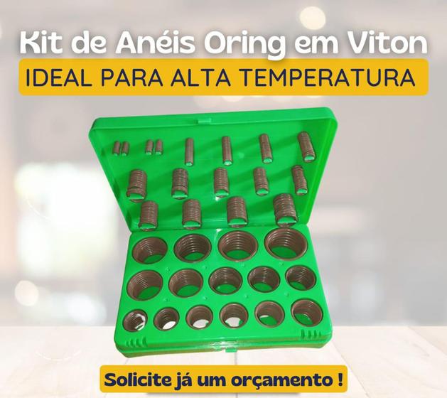 Imagem de Kit de Aneis Oring em viton Para Alta Temperatura 810 Anéis/ 2 Estojo com 30 medidas diferentes
