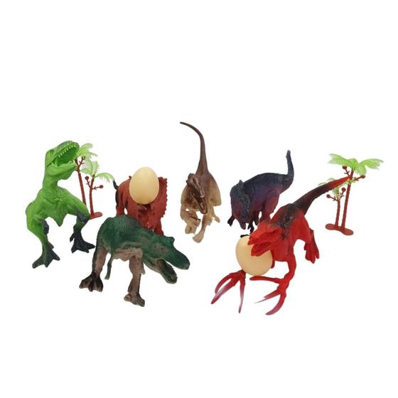 Imagem de Kit De Animais Dinossauros Bichos 10 Peças Diversos Tamanhos