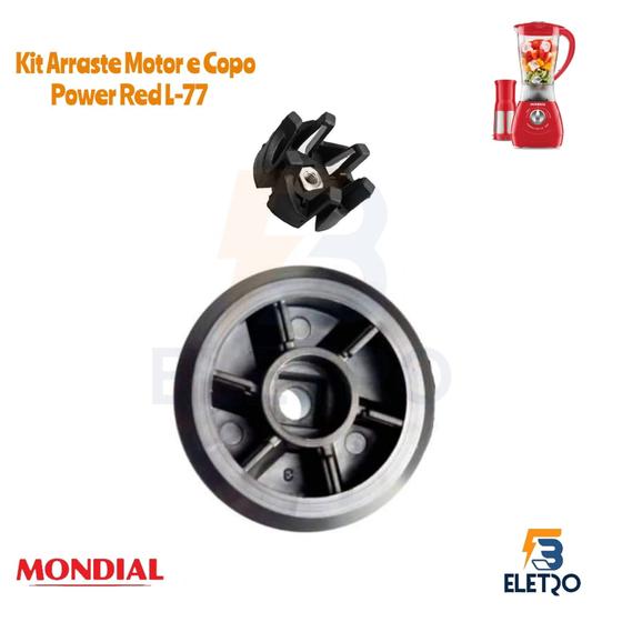 Imagem de Kit de Arrastes do Copo e Motor Liquidificador Mondial Power Red L77
