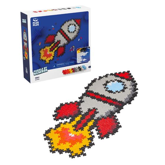 Imagem de Kit de arte em pixel 3D Puzzle PLUS PLUS Rocket de 500 peças para crianças