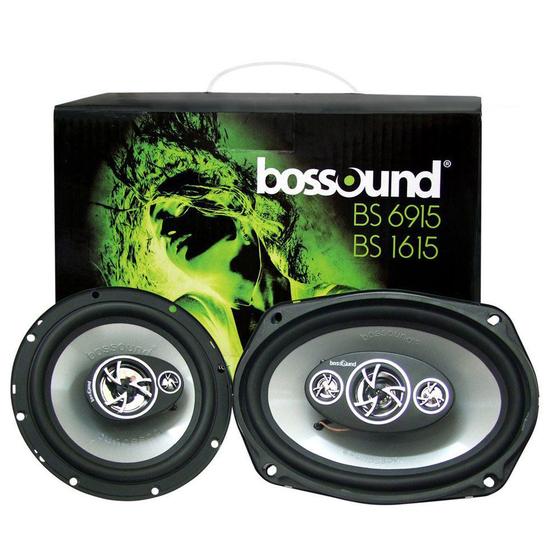 Kit de Auto Falantes Bossound BS6915 6x9 BS1615 6 Potência 100W RMS Menor preço em Kit de Auto Falantes Bossound BS6915 6x9 BS1615 6 Potência 100W RMS