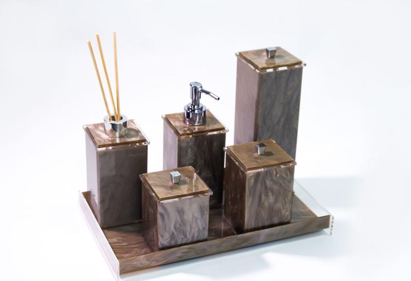 Kit de banheiro acrilico com 6 peças lançamento Menor preço em Kit de banheiro acrilico com 6 peças lançamento