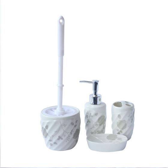 Imagem de Kit de banheiro em porcelana com 5 peças