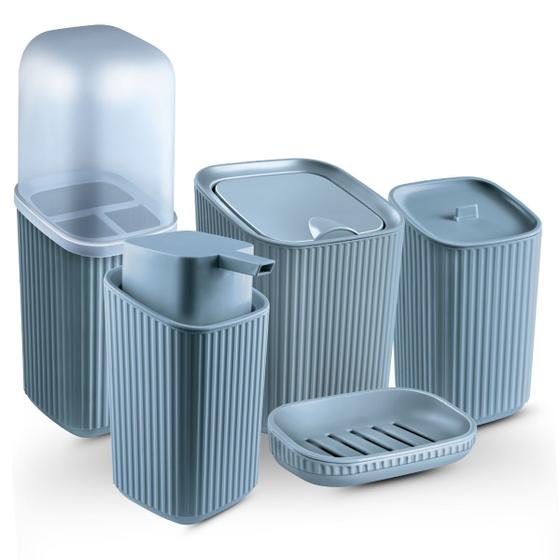 Imagem de Kit de Banheiro Lavabo com 5 Itens Organizador Moderno Usual