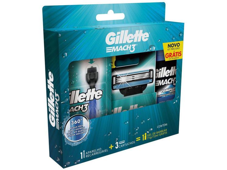 Imagem de Kit de Barbear Gillette  - Mach3 Aqua-Grip