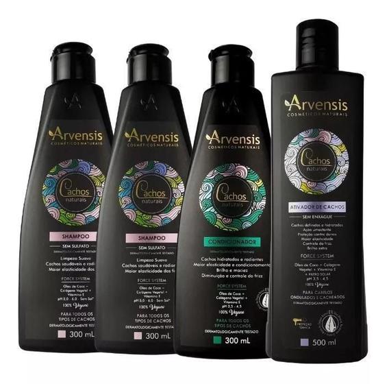 Imagem de Kit De Beleza Arvensis Cachos Shampoo Condicionador Ativador